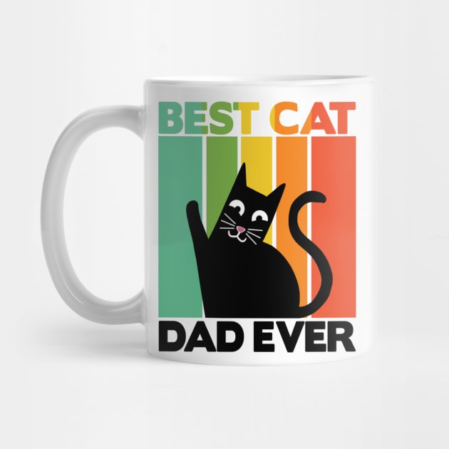 Best Cat Dad Ever Retro Vintage Daddy Gift Cats by Kuehni